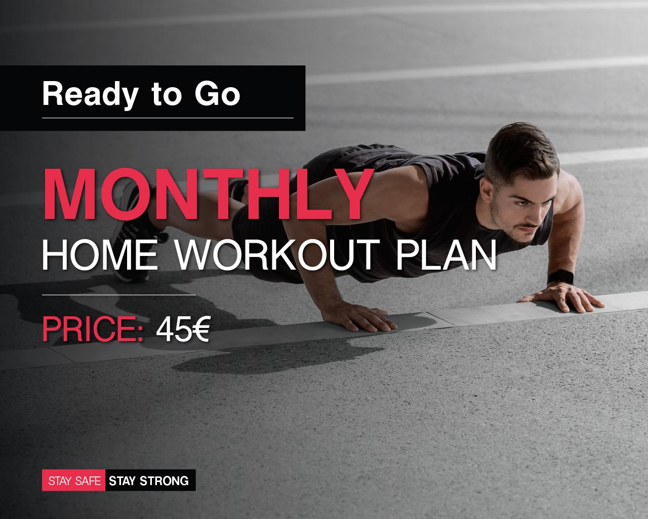 45€ Monthly Home Workout Plan - Workout Programs KAZA Fitness