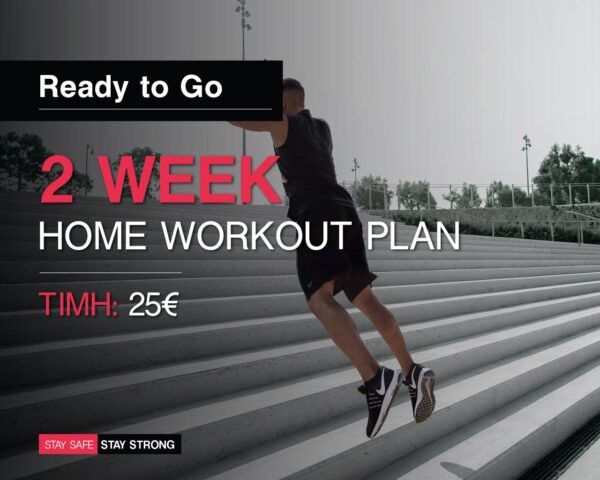 25€ 2 Week Home Workout Plan - Έτοιμο Πρόγραμμα Γυμναστικής στο Σπίτι KAZA Fitness